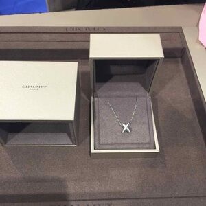 Silver Necklace with X Pendant